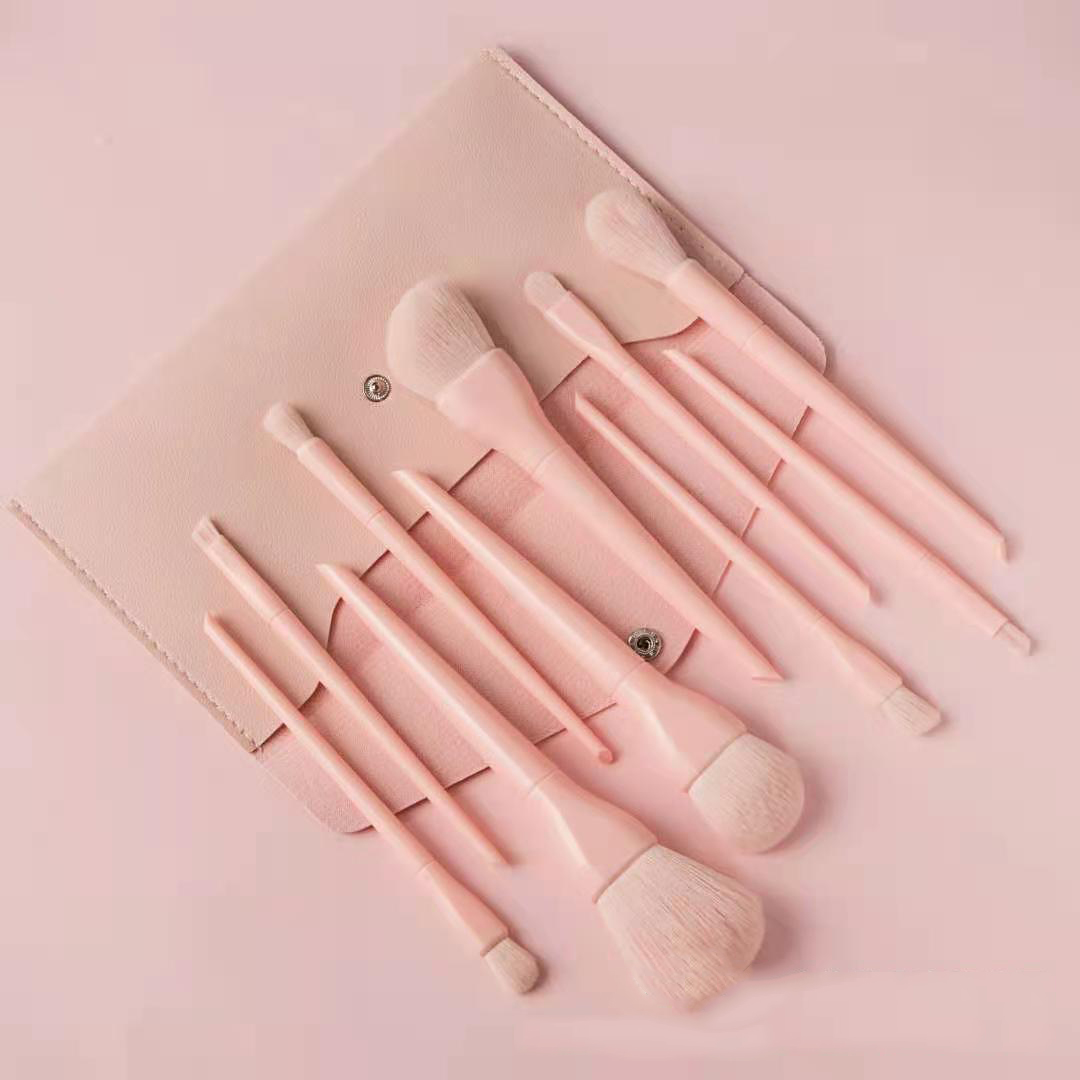 Beautichen Набор из 8 кистей для макияжа — светло-розовые, мягкий синтетический ворс