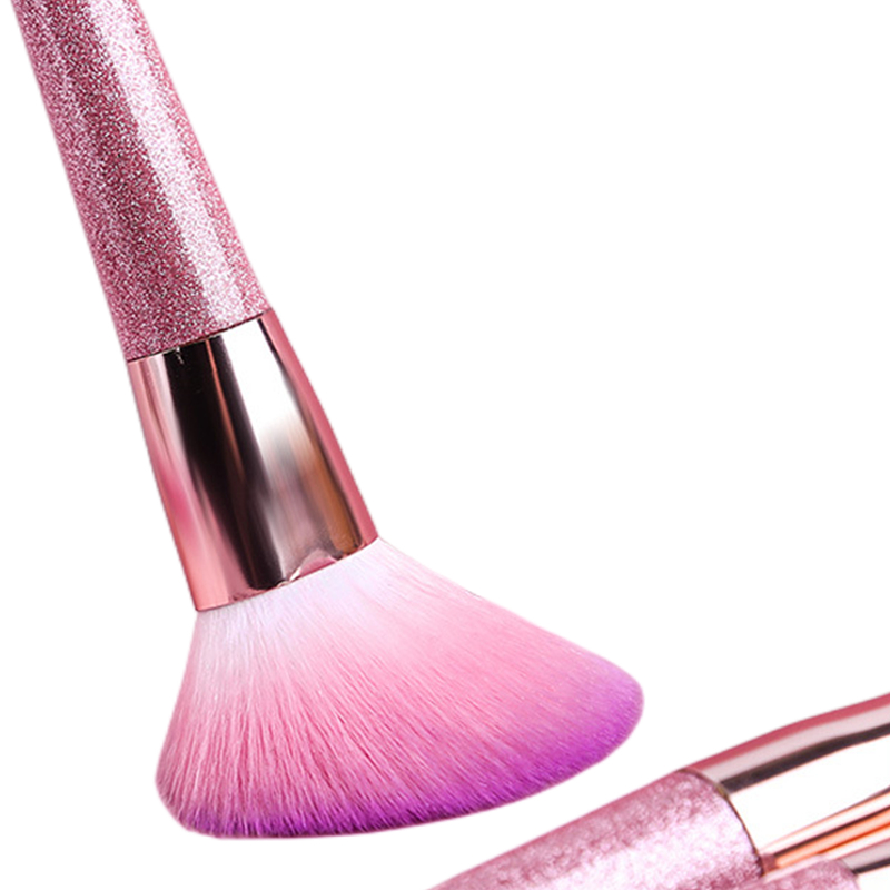Beautichen Набор кистей для макияжа — 12 шт., розовые кисти с блестящими ручками, мягкий синтетический ворс