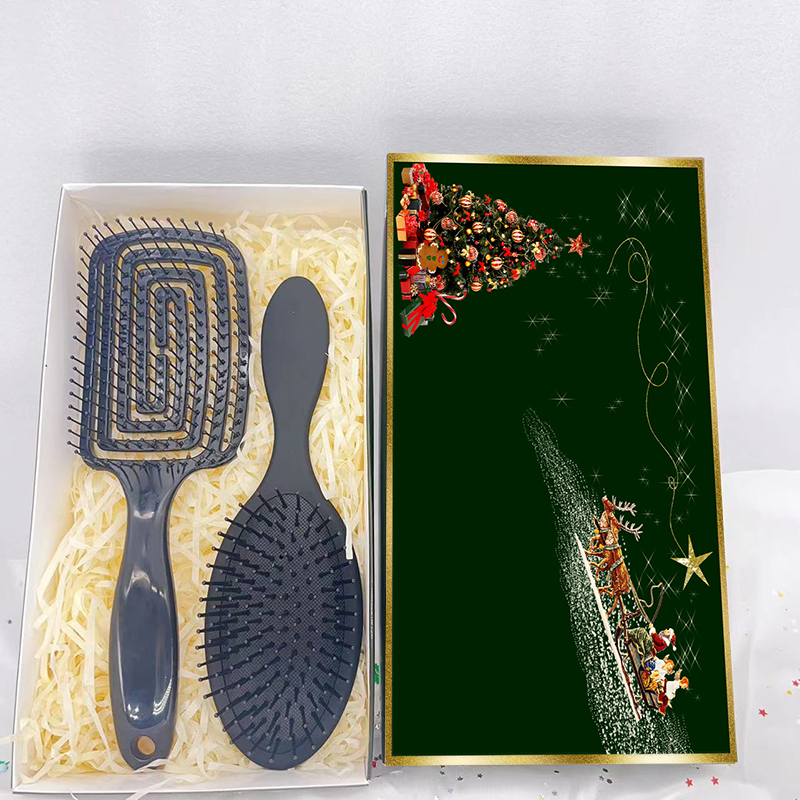 Beautichen Набор расчесок для волос — массажные и вентиляционные щетки разных форм, для укладки феном, сухих и влажных волос, подарочная коробка