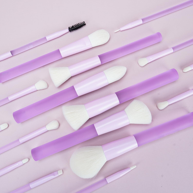 Beautichen Набор кистей для макияжа с косметичкой — 14 шт., комплект для лица и глаз со спонжами