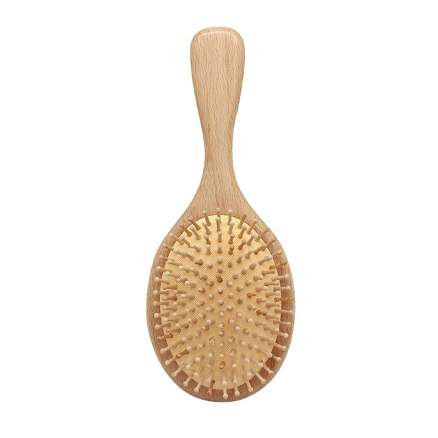 Beautichen Набор для укладки волос с массажной деревянной щёткой, амортизирующей подушечкой, детской щёткой, антистатической, не запутывающейся, для создания объёма и укладки волос