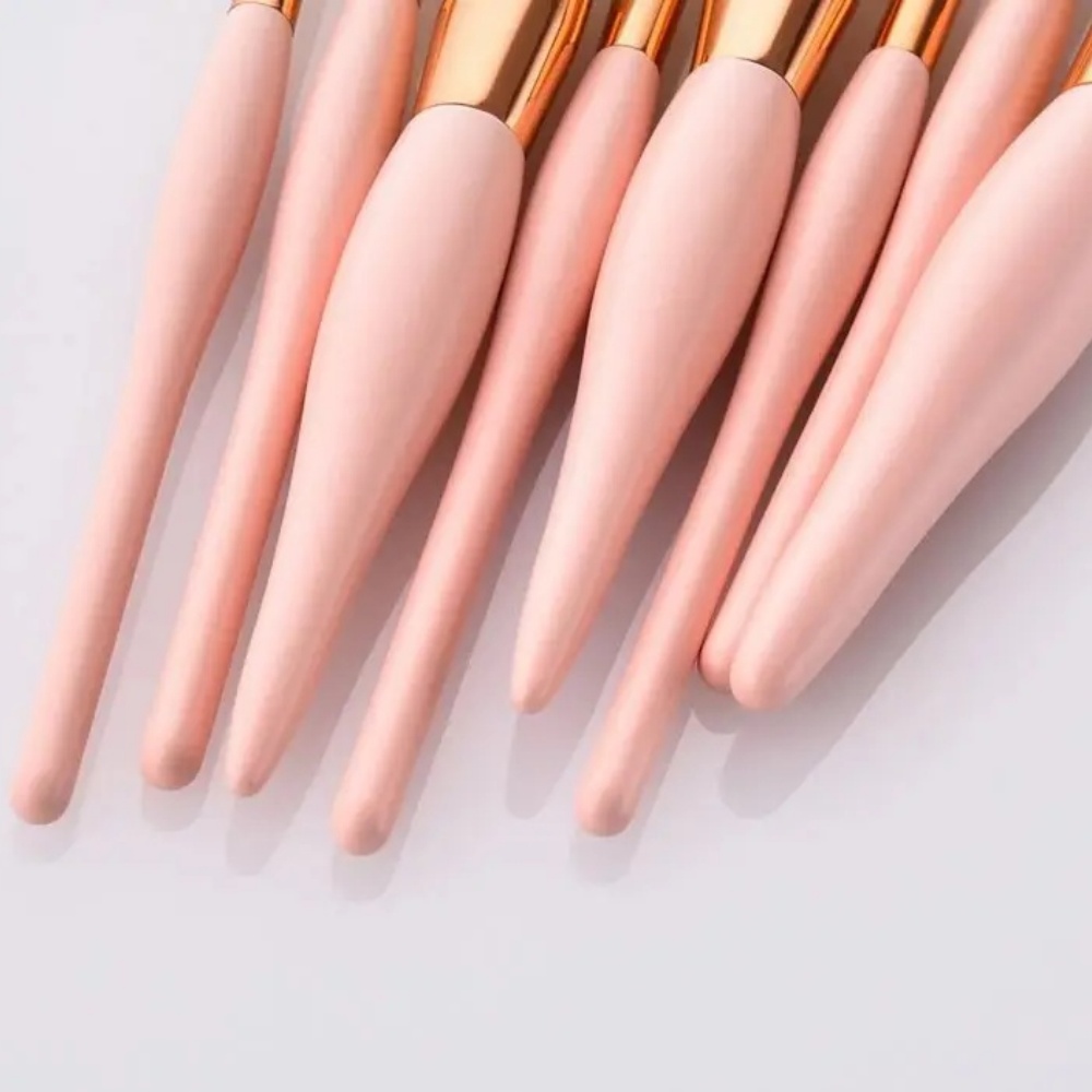 Beautichen | Набор из 15 косметических щеток в розово-золотистом дизайне — идеально для начинающих и профессионалов