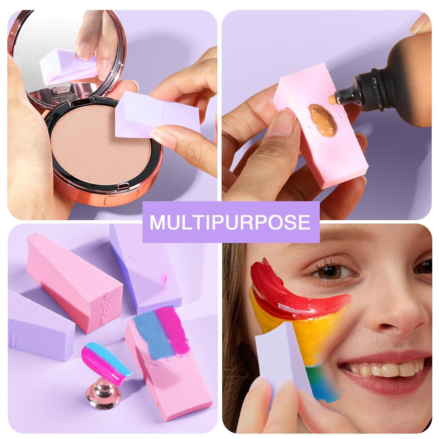 Beautichen набор косметических одноразовых спонжей — мягкие латексные губки для тонального крема и макияжа.