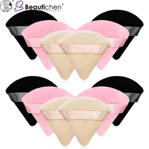 Beautichen набор треугольных пуховок — 6 шт. бархатные спонжи для пудры, контуринга и румян, двухсторонние мягкие косметические подушки