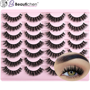 Beautichen Набор накладных ресниц — 20 пар 3D объёмных многослойных ресниц, густые и пушистые, для вечернего и сценического макияжа