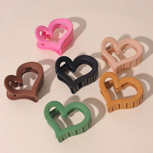 Beautichen набор заколок-крабиков в форме сердца, 6 шт., прочные пластиковые зажимы с зубцами для ежедневных причёсок