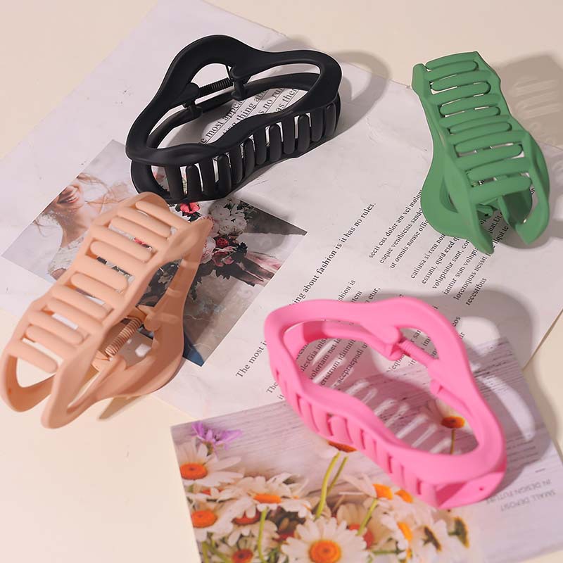 Beautichen набор матовых заколок-крабиков, 6 шт., волнообразная форма, универсальные пластиковые фиксаторы для волос