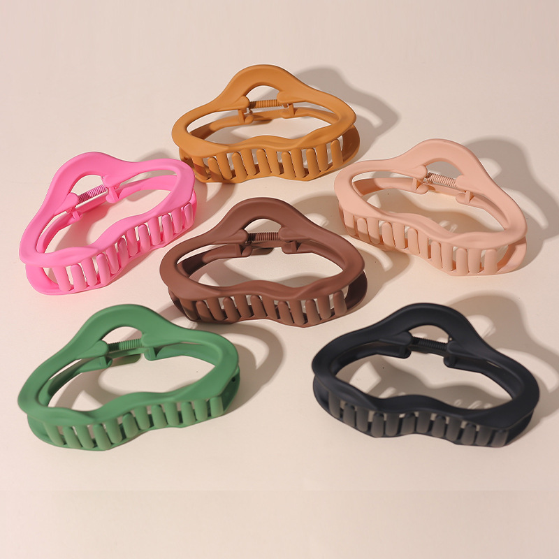 Beautichen набор матовых заколок-крабиков, 6 шт., волнообразная форма, универсальные пластиковые фиксаторы для волос