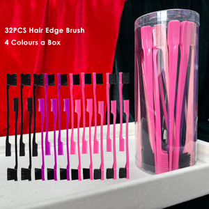 Beautichen Набор щёток для укладки краёв волос — 20 / 32 шт., 4 цвета в коробке, двусторонние щётки для baby hair и бровей