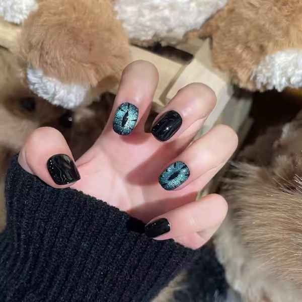 Beautichen накладные ногти с эффектом «кошачий глаз» и мрамором, 10 шт