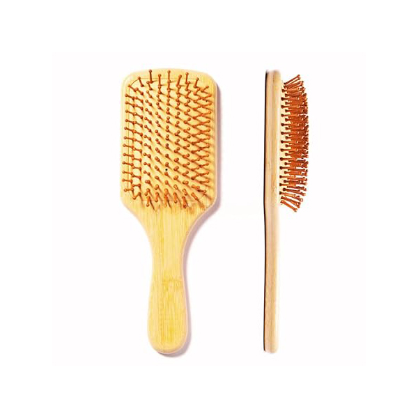 Beautichen Набор натуральных бамбуковых расчесок – включает в себя овальную расческу для распутывания волос и прямоугольную расческу для массажа кожи головы и ухода за волосами, подходящую для густых,