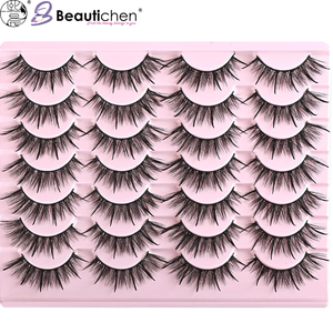 Beautichen Набор накладных ресниц — 20 пар объемные 3D ресницы, кросс-объем, многослойный эффект, для дневного и вечернего макияжа