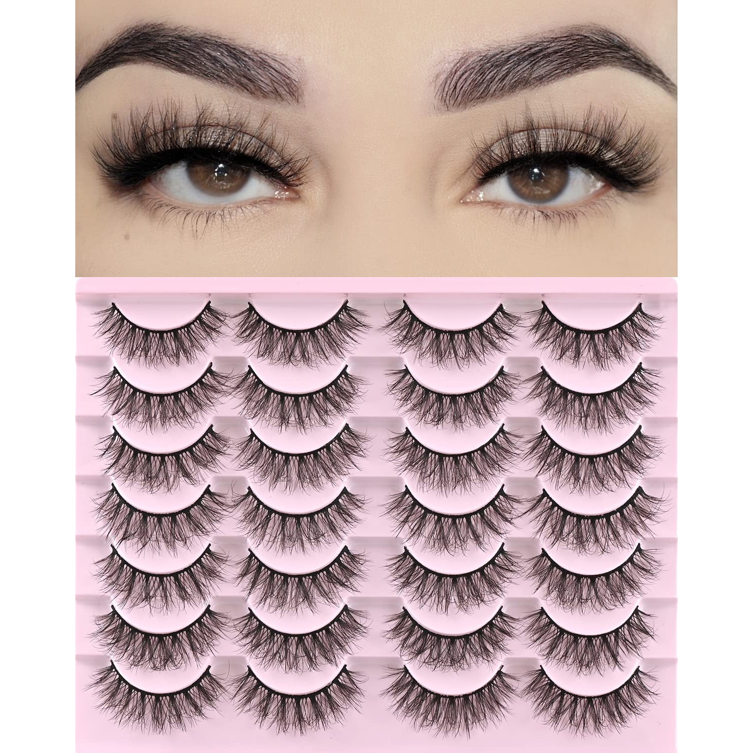 Beautichen Пучковые накладные ресницы «Fairy Lash» — одиночные кластеры, натуральный эффект, лёгкая густота, эффект «родных» ресниц