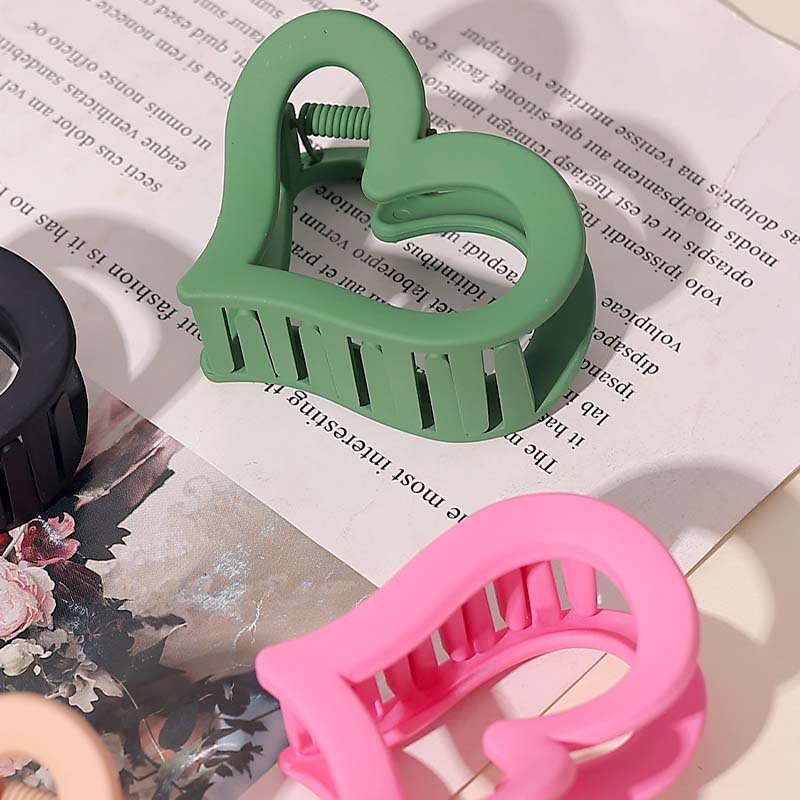 Beautichen набор заколок-крабиков в форме сердца, 6 шт., прочные пластиковые зажимы с зубцами для ежедневных причёсок