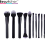 Beautichen Набор из 14 профессиональных кистей для макияжа — черный деревянный корпус, мягкий синтетический ворс