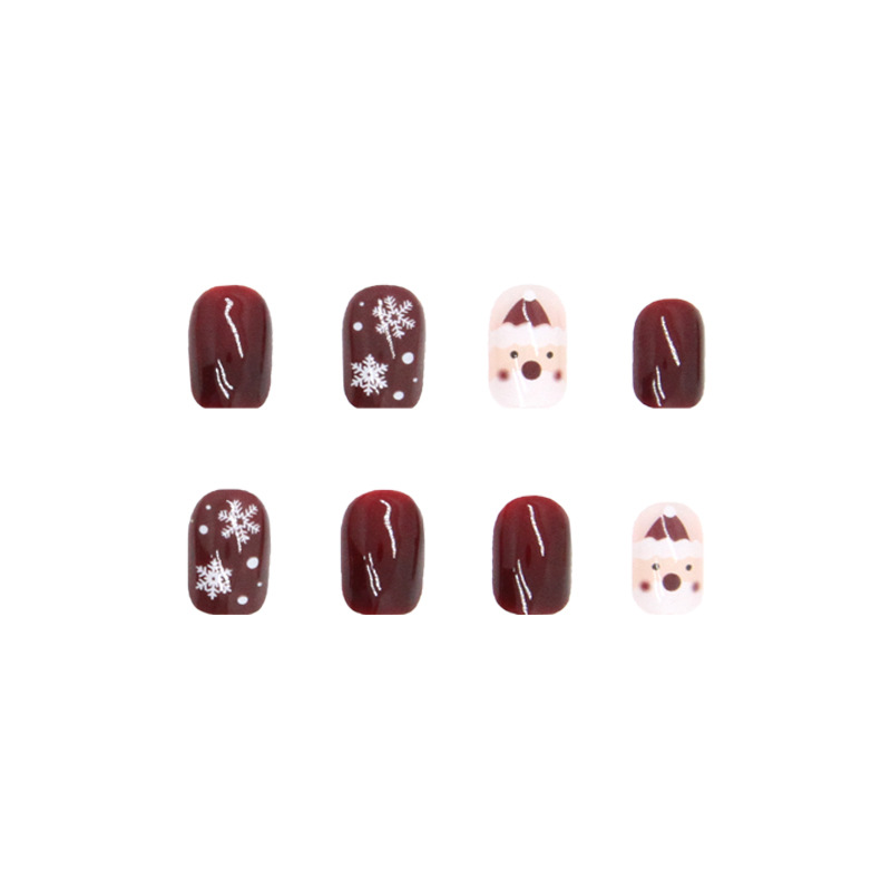 Beautichen новогодние блестящие рождественские накладные ногти, снежинки, пресс‑он ногти, милый дизайн, горячая распродажа, оптовый хит