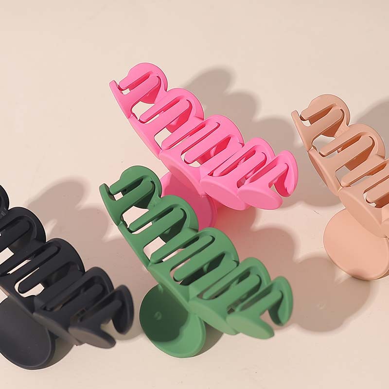 Beautichen Зажимы для волос — матовые смоляные крабики, 6 цветов, прочные круглые заколки