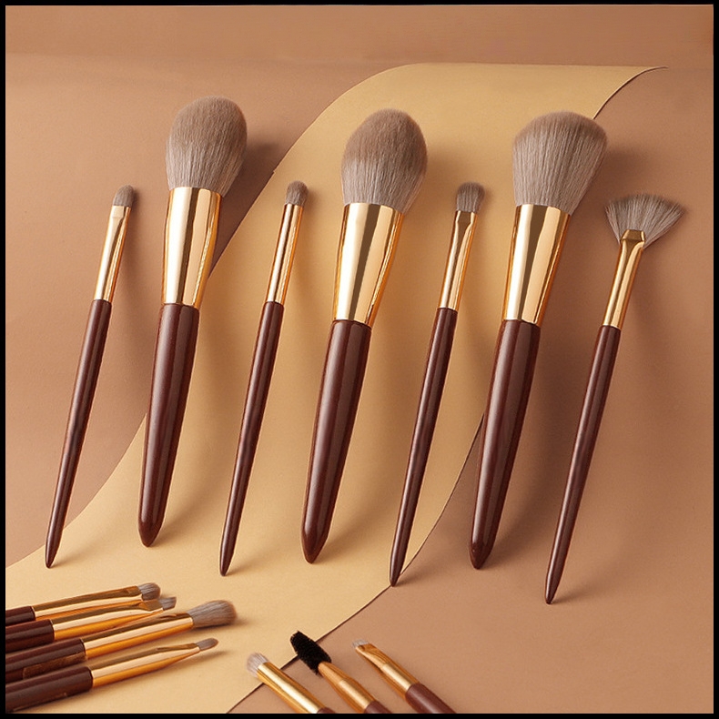 Beautichen набор кистей для макияжа — бордовый, 12 шт.