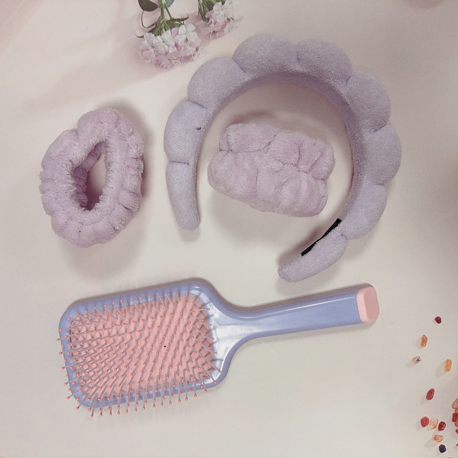 Beautichen Набор Аксессуаров Для Волос Щётка И Мягкие Повязки Для Ухода