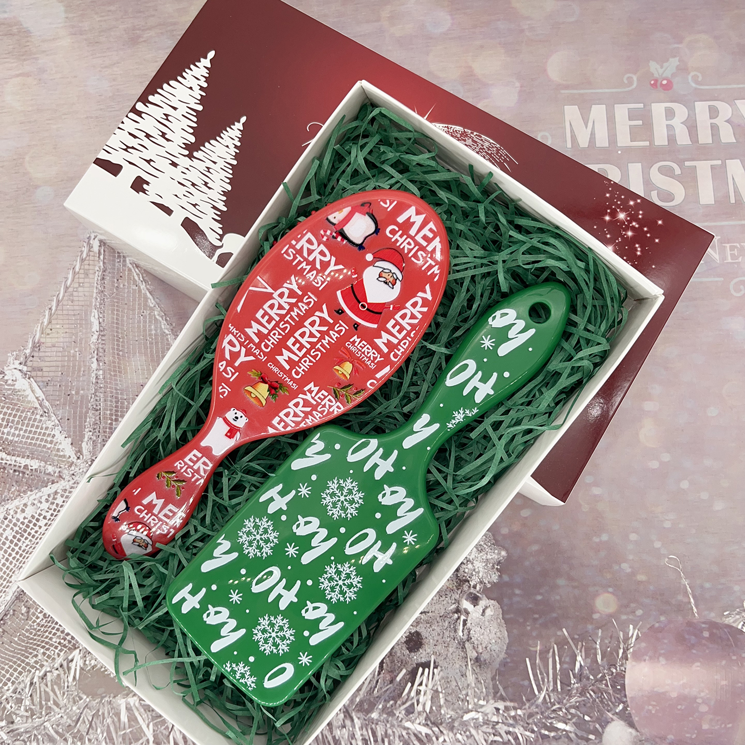 Beautichen Набор Рождественских Массажных Щёток Для Волос