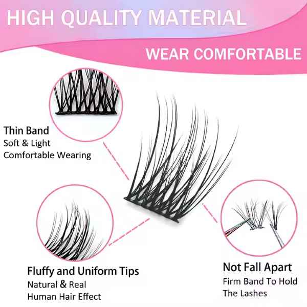 Beautichen | Суперприлипающие накладные ресницы без клея — для начинающих, естественные, мягкие, популярный стиль