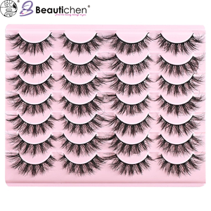 Beautichen Набор накладных ресниц — 20 пар густых 3D ресниц для вечернего, сценического и фотомакияжа