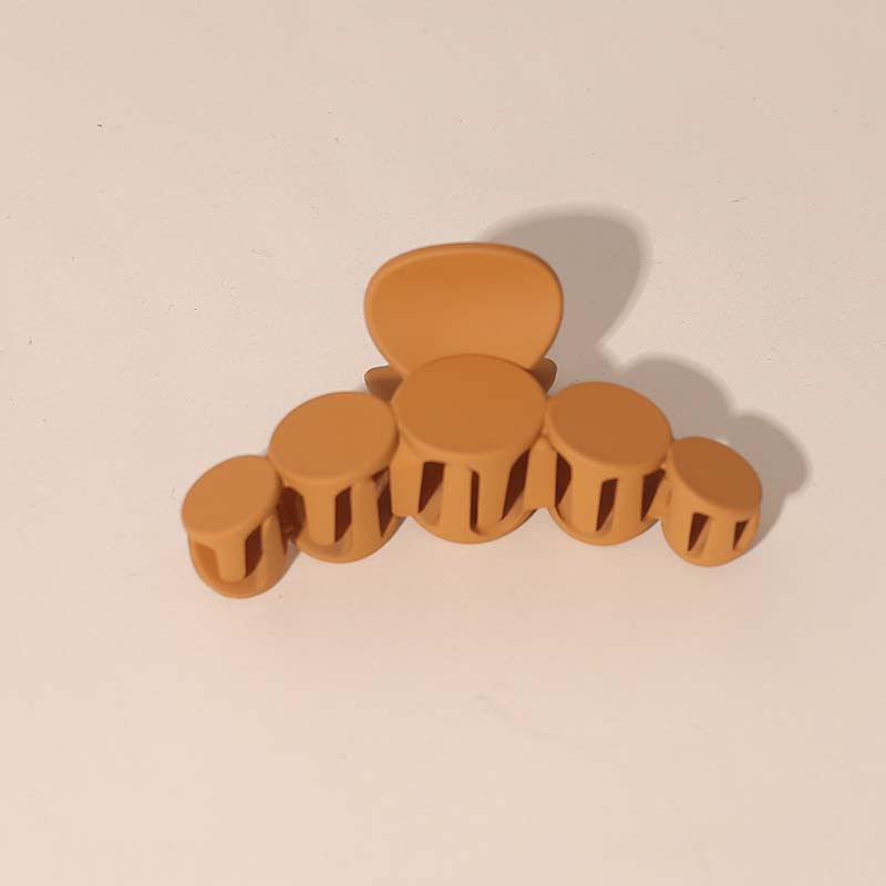 Beautichen Зажимы для волос — матовые смоляные крабики, 6 цветов, прочные круглые заколки