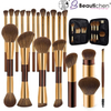 Beautichen профессиональный набор кистей для макияжа с чехлом — золото/коричневый, 24 шт.