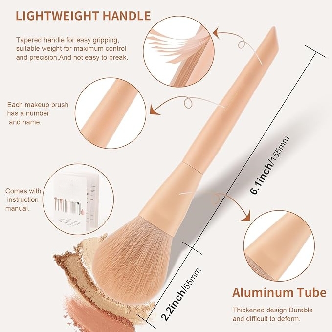 Beautichen набор кистей для макияжа с аксессуарами — пастельный микс, 18 шт.