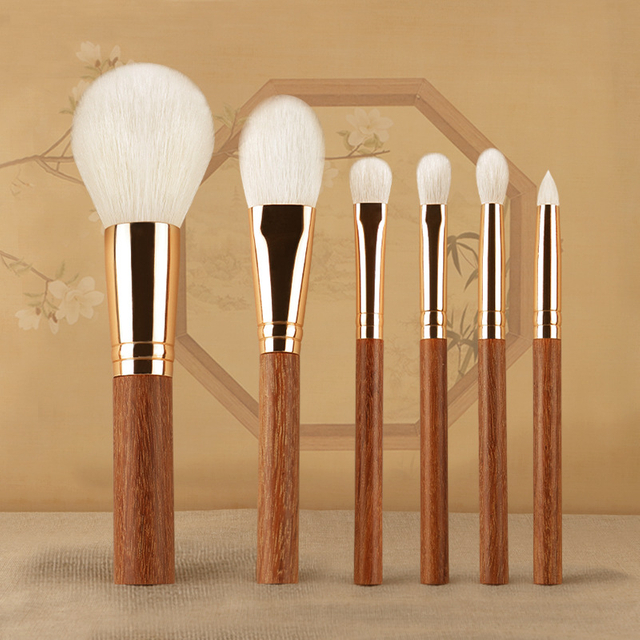 Beautichen набор кистей для макияжа — мини, 6 шт., деревянная ручка