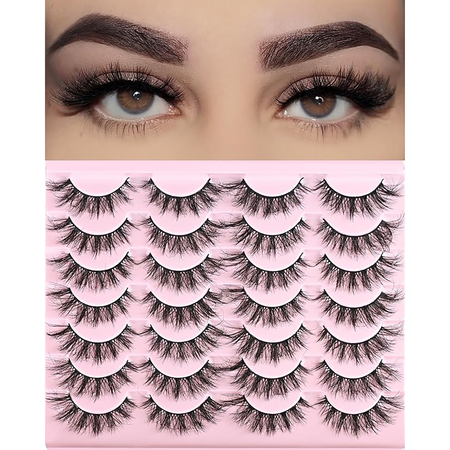 Beautichen Набор накладных ресниц — 20 пар густых 3D ресниц для вечернего, сценического и фотомакияжа