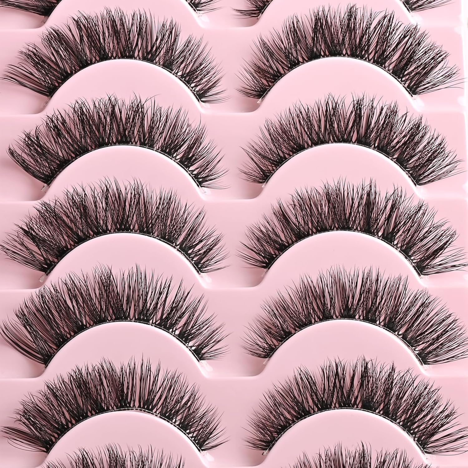 Beautichen Набор накладных ресниц — 20 пар, естественный объём, имитация натурального завитка, для повседневного и лёгкого макияжа