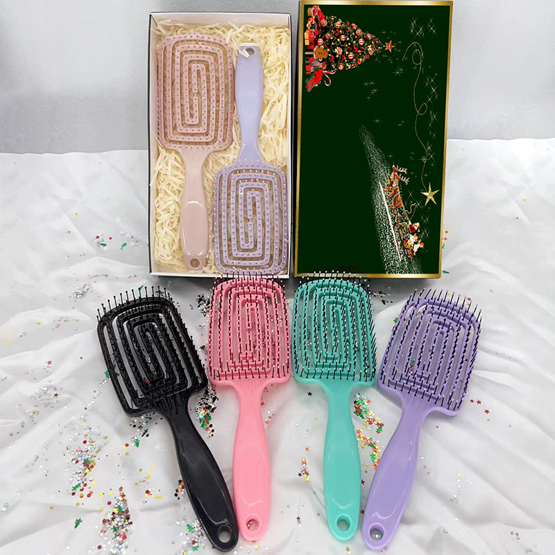 Beautichen Рождественский подарочный набор расчесок — 2 шт., ажурные вентиляционные щетки, для укладки и сушки волос феном