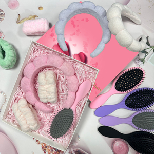 Beautichen Набор Аксессуаров Для Ухода За Волосами Повязка Для Умывания И Массажная Щётка