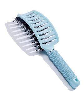 Beautichen Большая изогнутая щётка для волос с длинными и широкими зубьями, щётка для создания объёма и кудрей, антистатическая щётка с натуральными щетинками, массажная щётка с изогнутой поверхностью