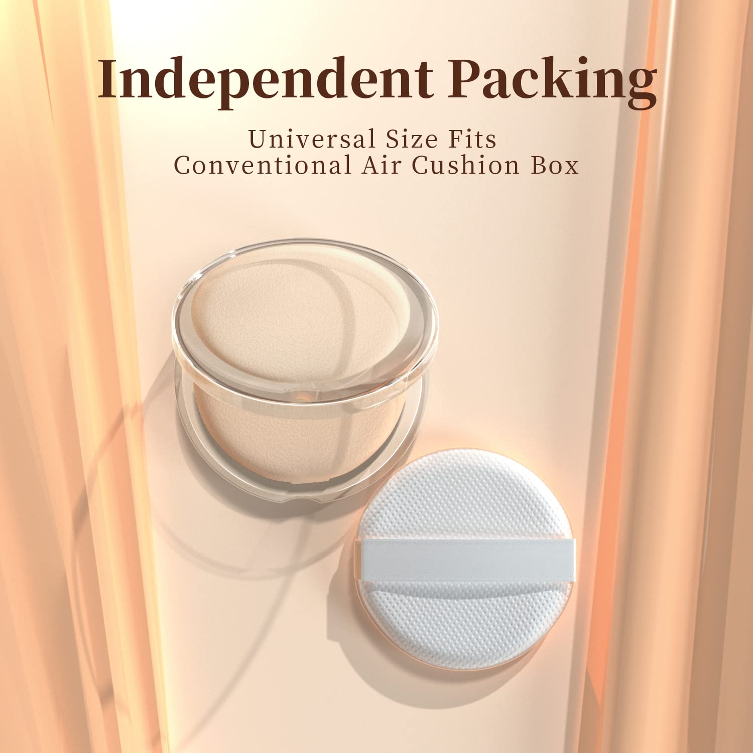 Beautichen набор цветных круглых спонжей с прозрачной коробкой и салфеткой