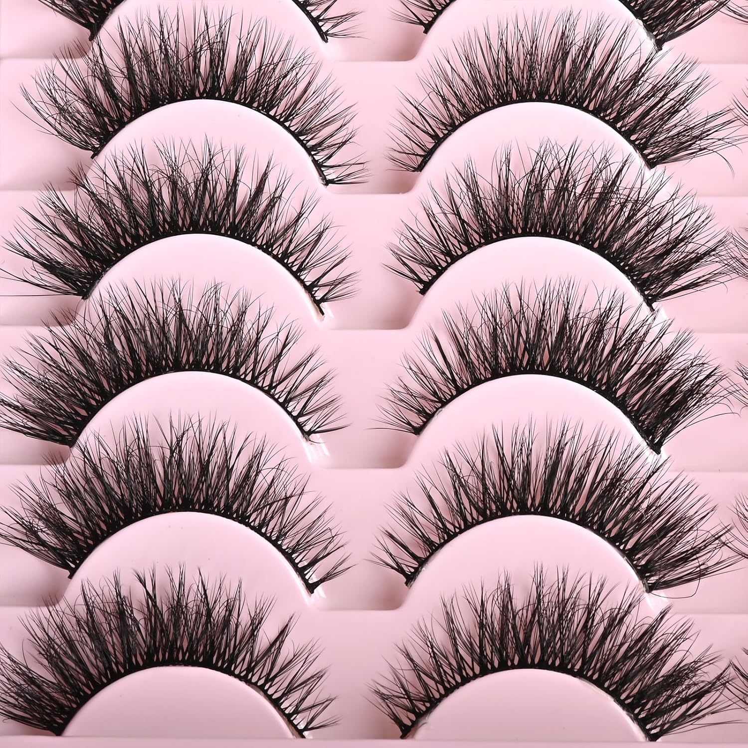 Beautichen Набор 3D накладных ресниц — 20 пар, драматический объем, перекрёстное распределение, гибкая прозрачная основа, для сценического, вечернего и свадебного макияжа