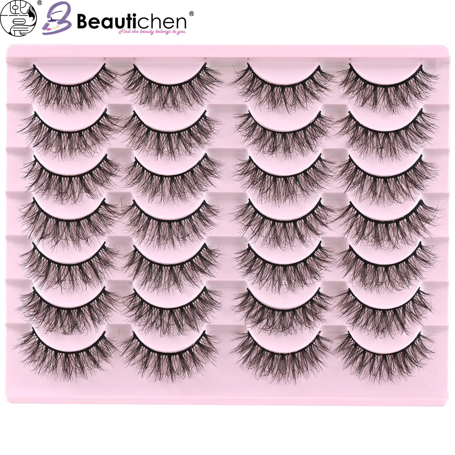 Beautichen Пучковые накладные ресницы «Fairy Lash» — одиночные кластеры, натуральный эффект, лёгкая густота, эффект «родных» ресниц