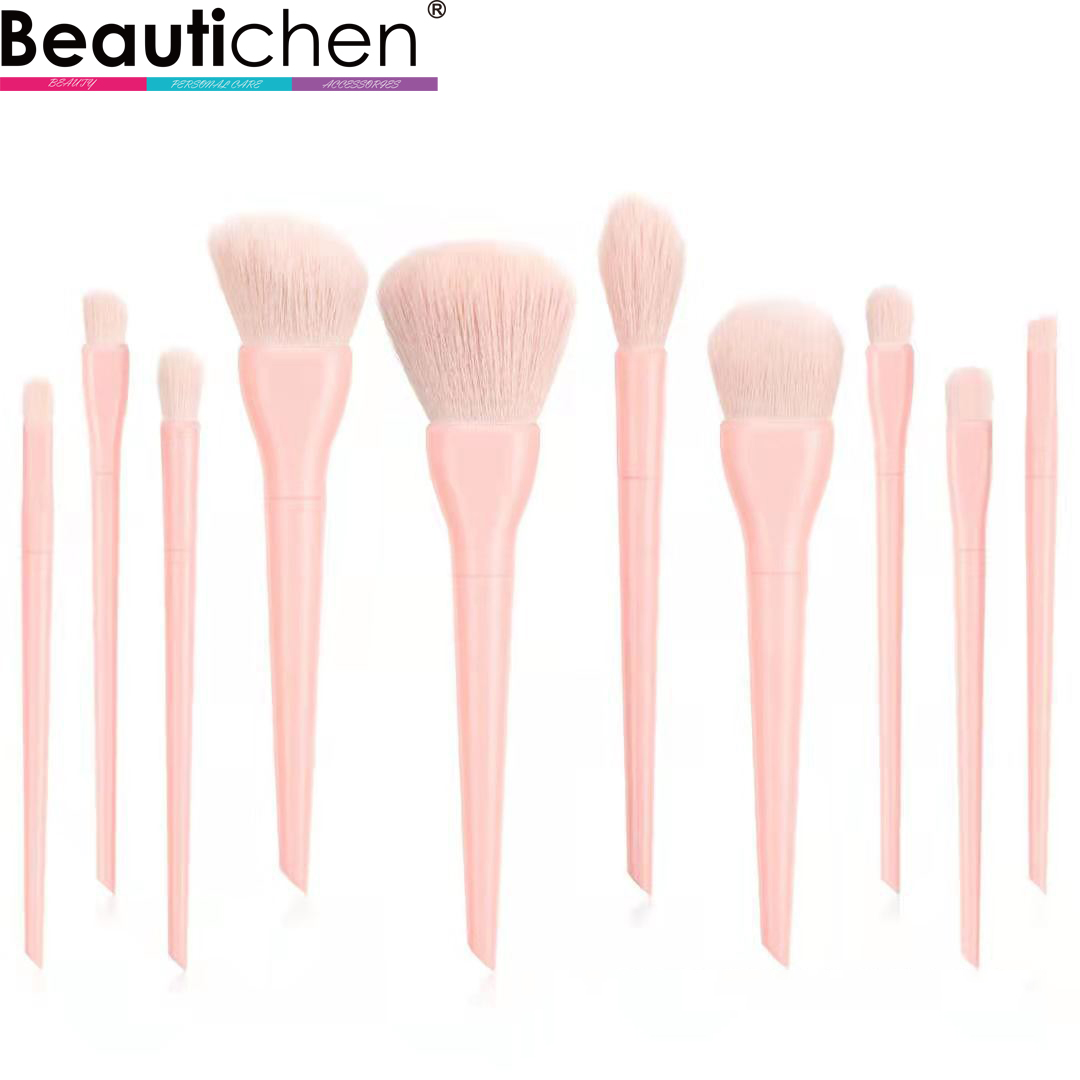 Beautichen Набор из 8 кистей для макияжа — светло-розовые, мягкий синтетический ворс
