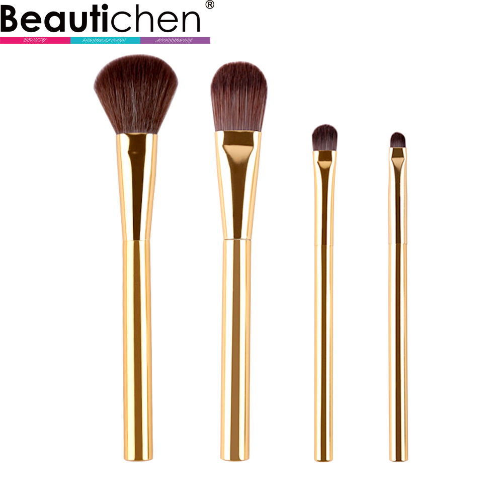 Beautichen Набор из 4 кистей для макияжа — золотой, синтетический ворс