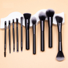 Beautichen Набор из 14 профессиональных кистей для макияжа — черный деревянный корпус, мягкий синтетический ворс