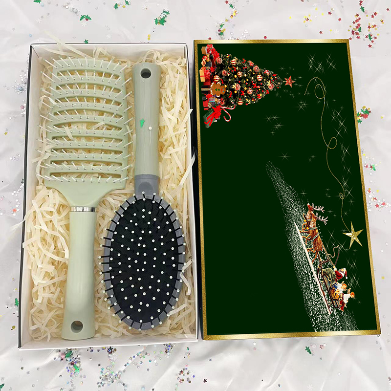 Beautichen Набор массажных расчесок для волос — вентиляционная щётка, антистатическая, для сухих и влажных волос, в подарочной коробке