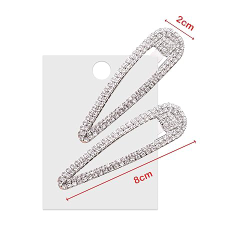 Beautichen металлическая заколка с каплевидными стразами