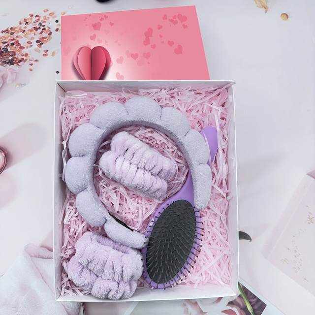 Beautichen Набор Аксессуаров Для Ухода За Волосами Повязка Для Умывания И Массажная Щётка