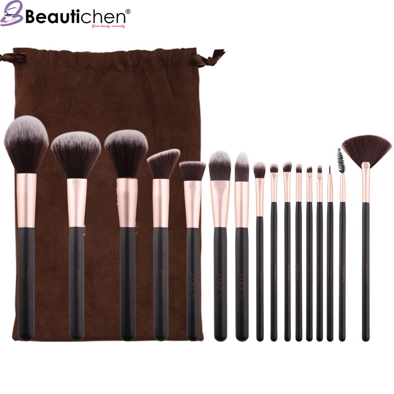 Beautichen Набор кистей для макияжа 16 шт розовое золото