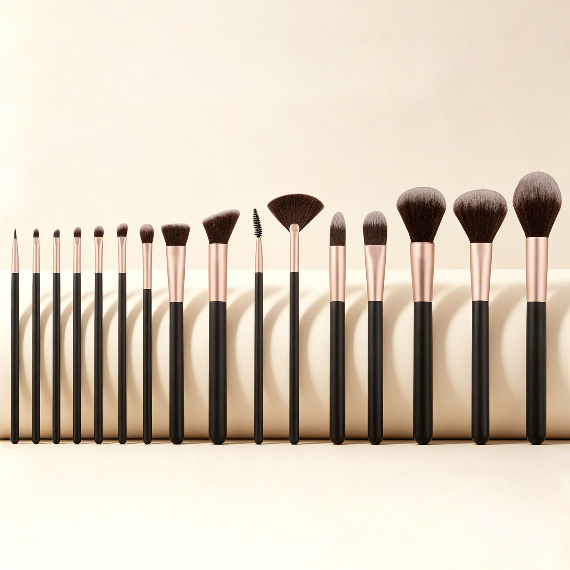 Beautichen Набор кистей для макияжа 16 шт розовое золото