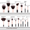 Beautichen Набор кистей для макияжа 16 шт розовое золото
